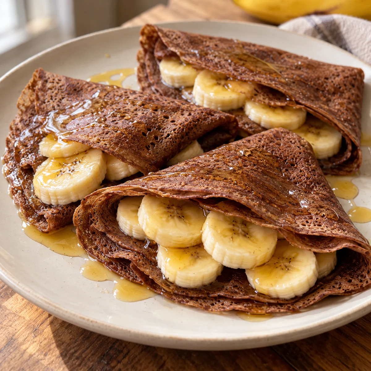 Crêpes au cacao et à la banane