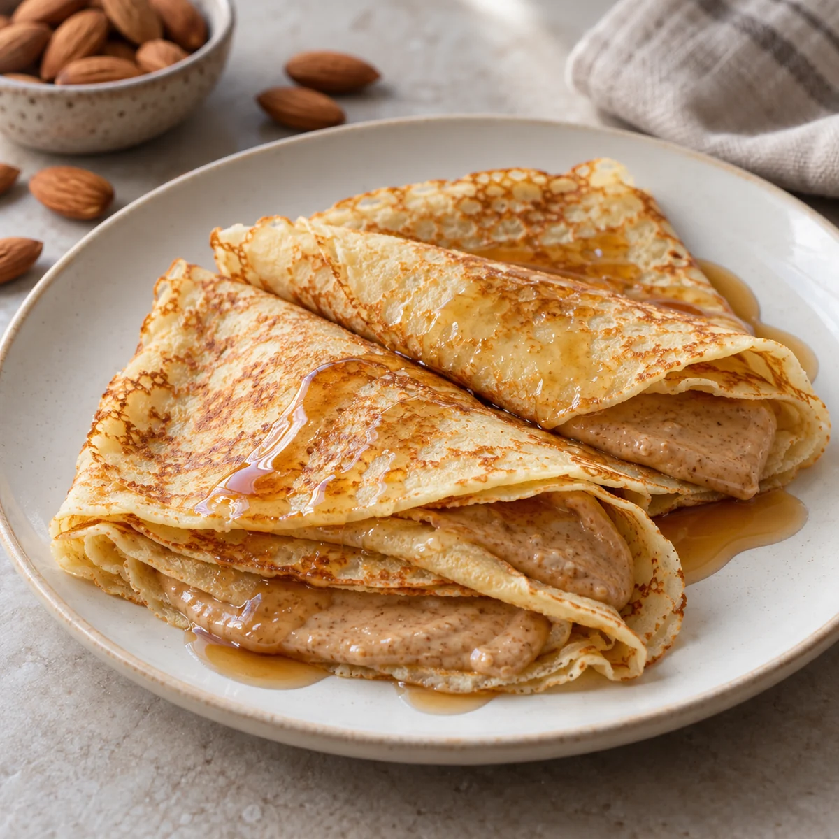 Crêpes sans lactose au lait d’amande