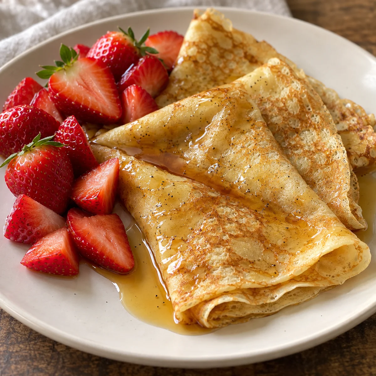 Crêpes végétaliennes à la vanille