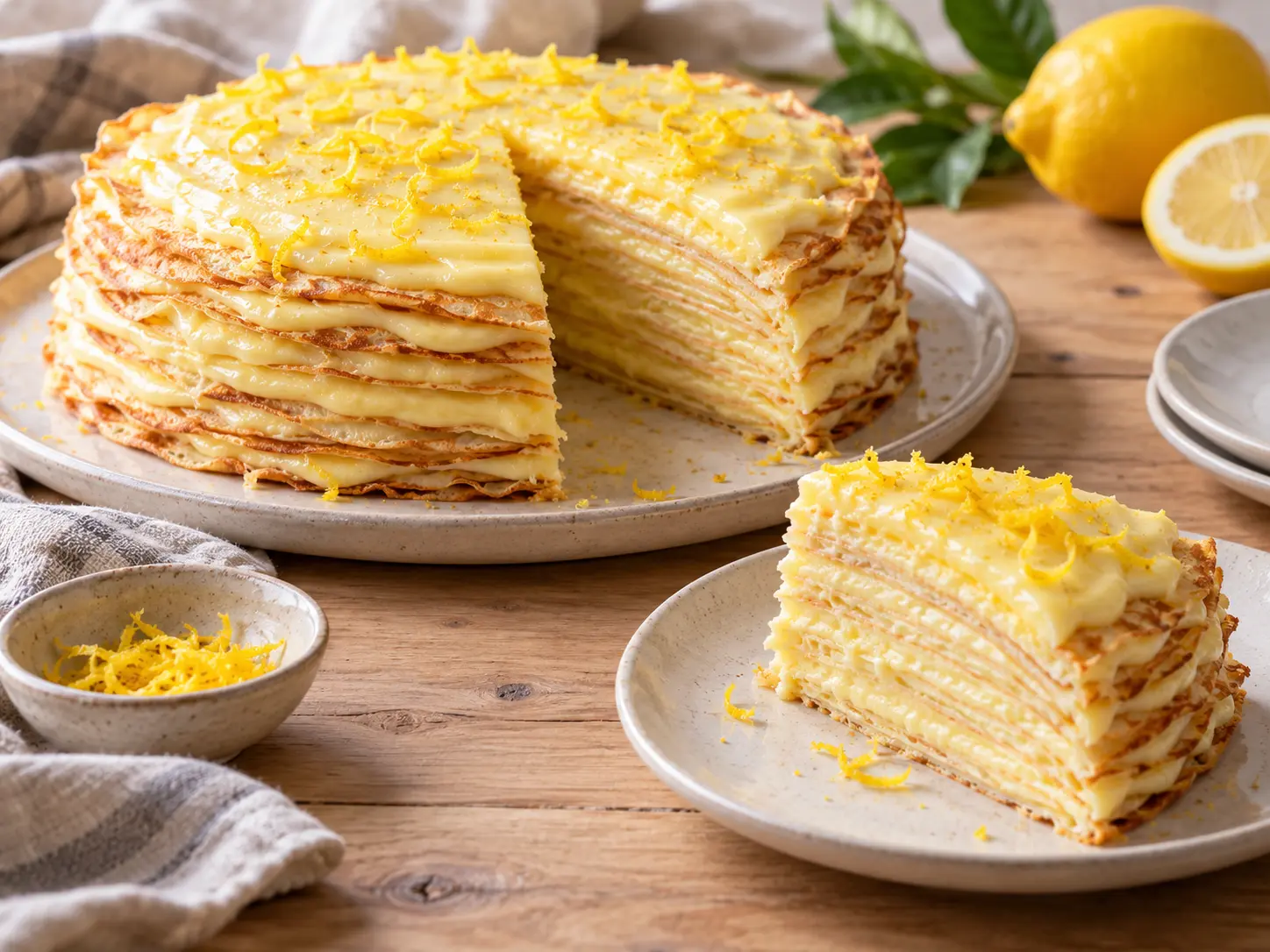 Gâteau de crêpes au citron