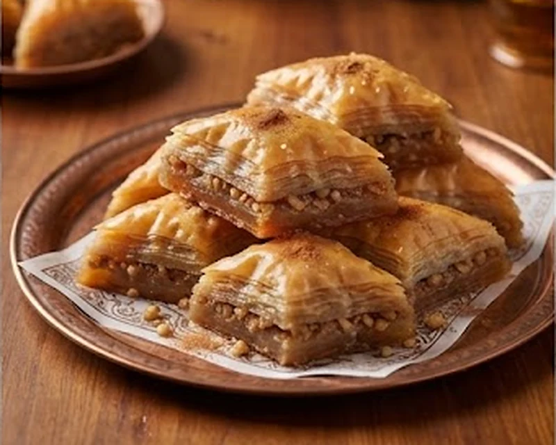 Baklava grec doré et croustillant
