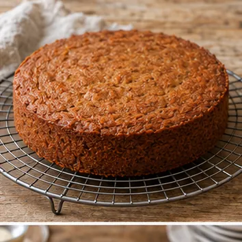Gâteau à la carotte : refroidir complètement, gâteau complètement froid.