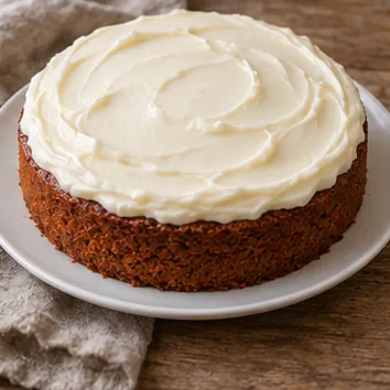 Gâteau à la carotte : glacer le dessus, fine couche de glaçage sur le dessus.