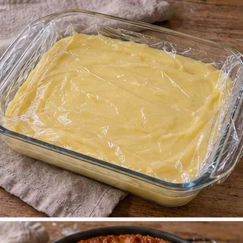 Gâteau basque à la crème : refroidir la crème, crème froide sans peau.