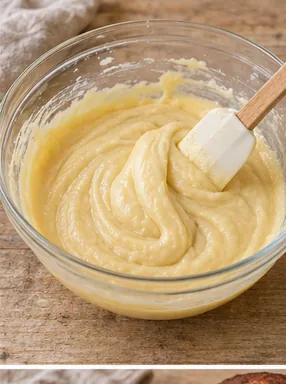 Gâteau marbré vanille-chocolat : incorporer les poudres, pâte sans farine sèche.