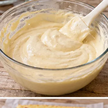 Gâteau roulé à la confiture : incorporer délicatement, pâte légère et homogène.