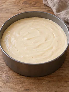Génoise nature : verser sans faire retomber, mousse conservée dans le moule.