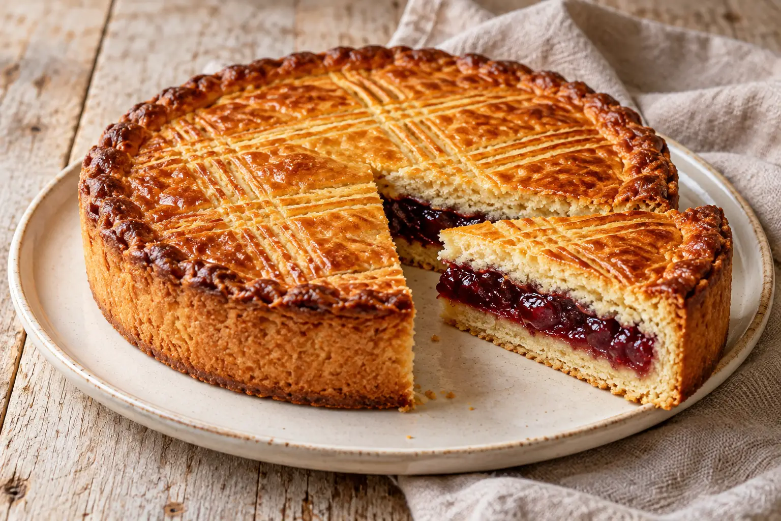 Gâteau basque à la cerise