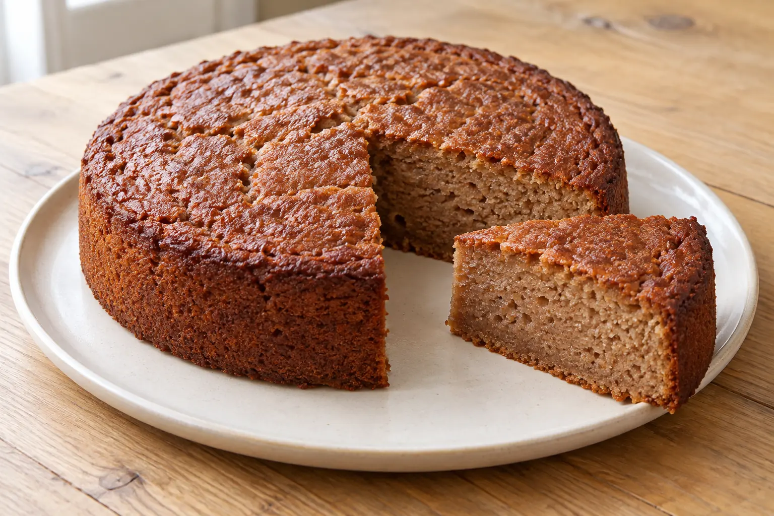 Gâteau à la crème de marrons maison, une part coupée montrant la texture intérieure