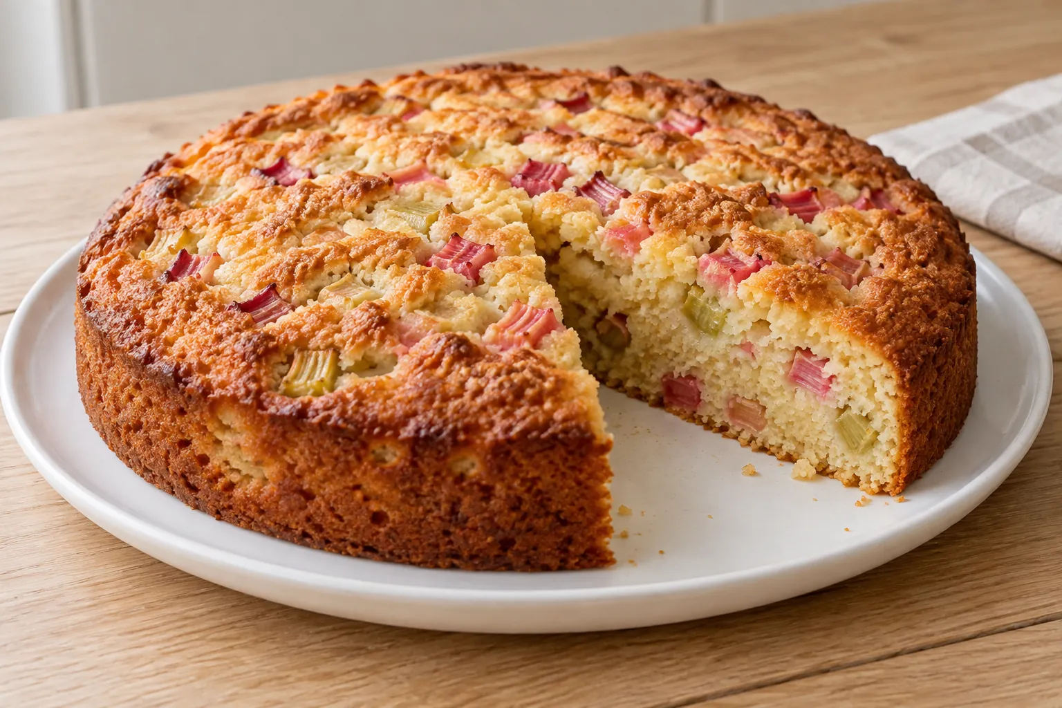 Gâteau à la rhubarbe