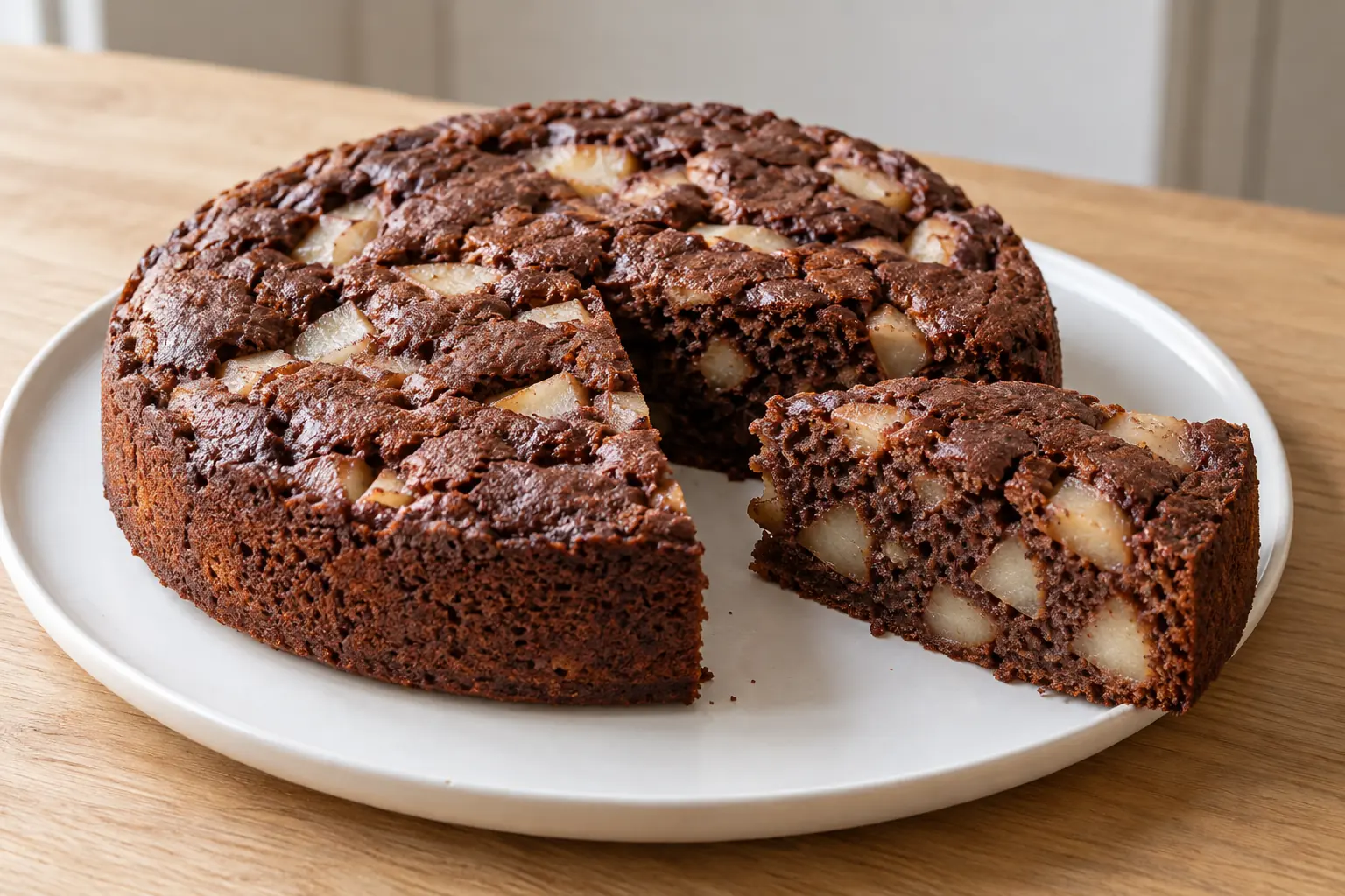 Gâteau aux poires et chocolat