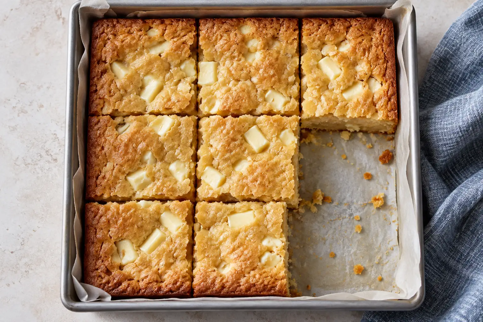 Blondie au chocolat blanc