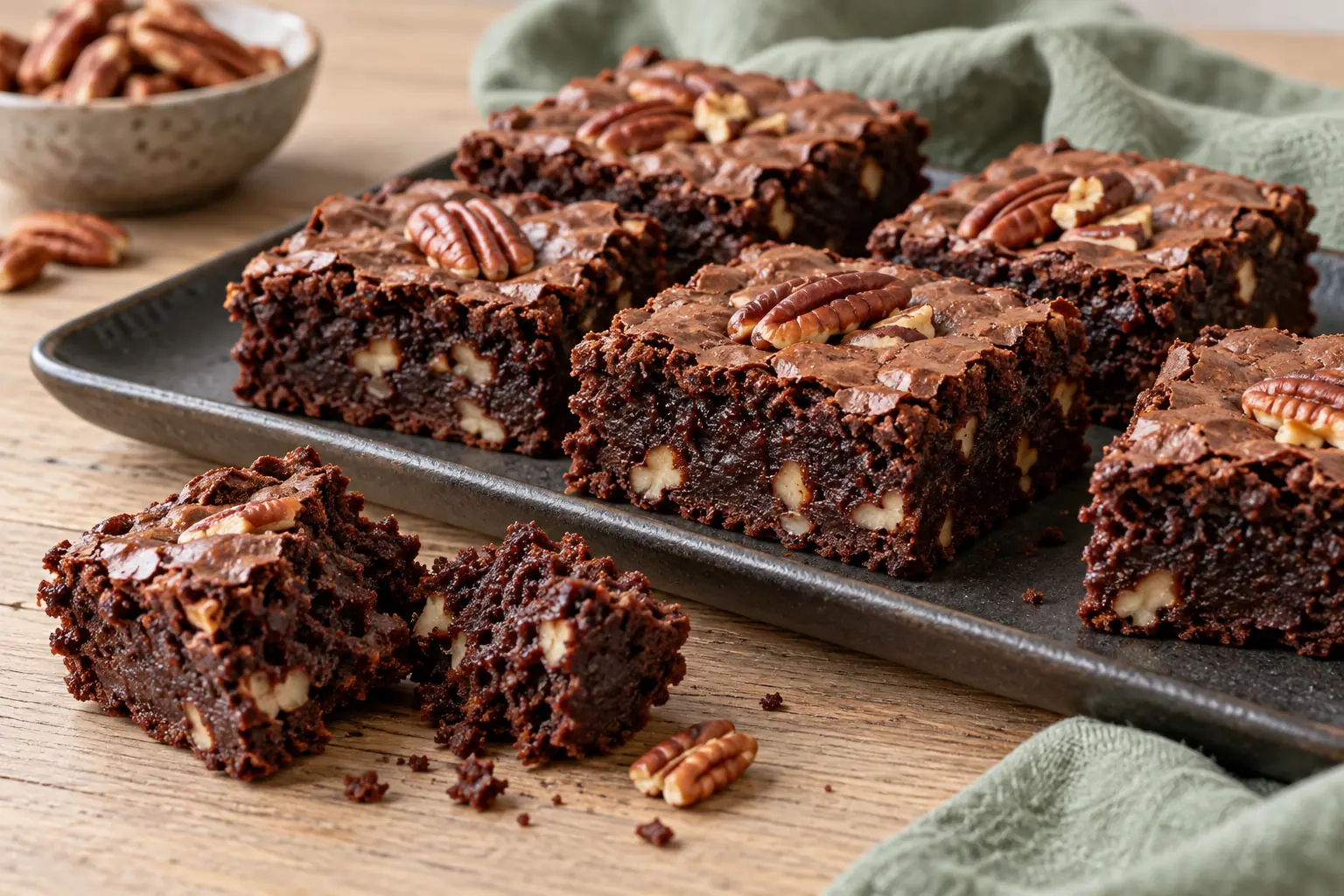 Brownie chocolat et noix de pécan