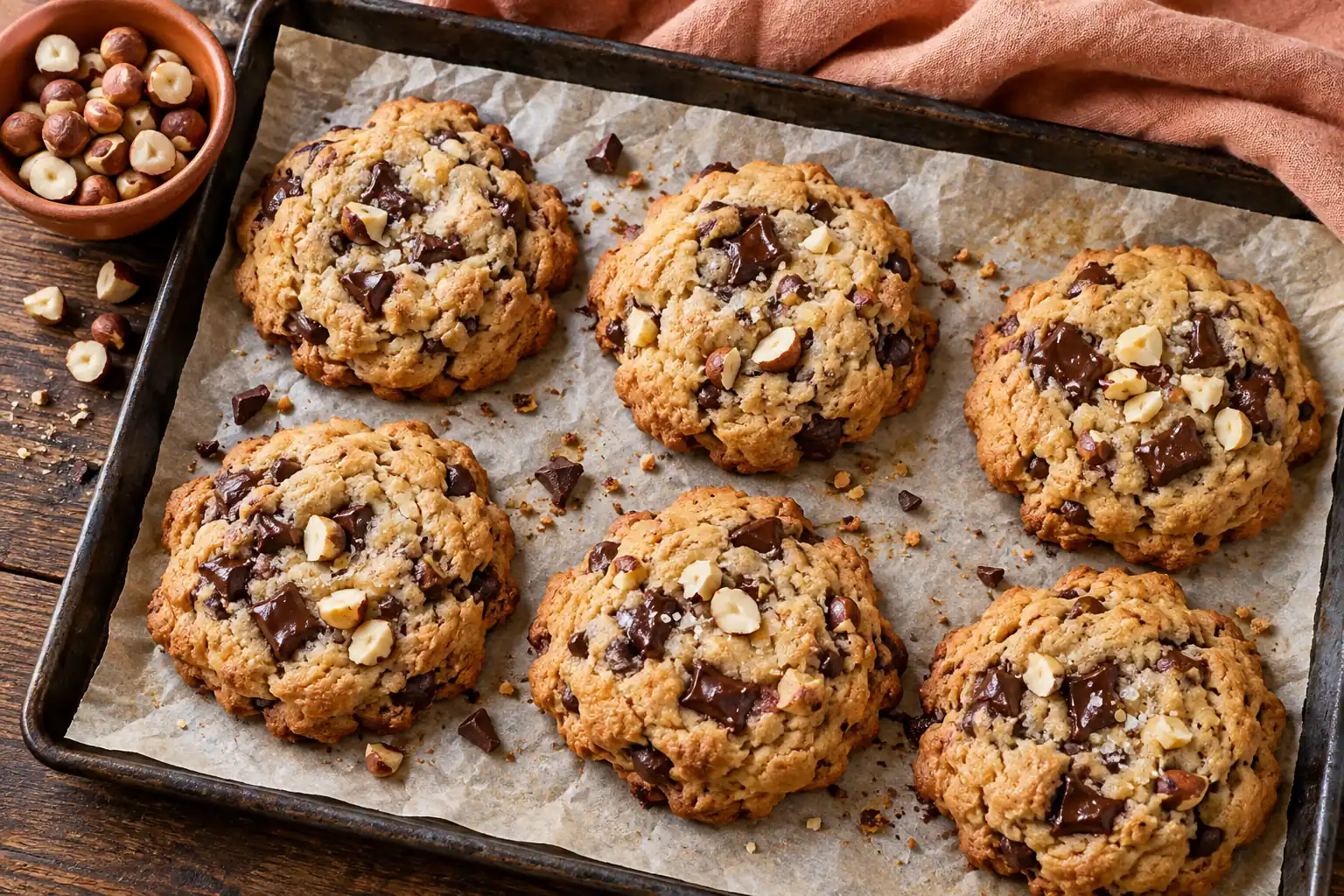 Cookies chocolat et noisettes