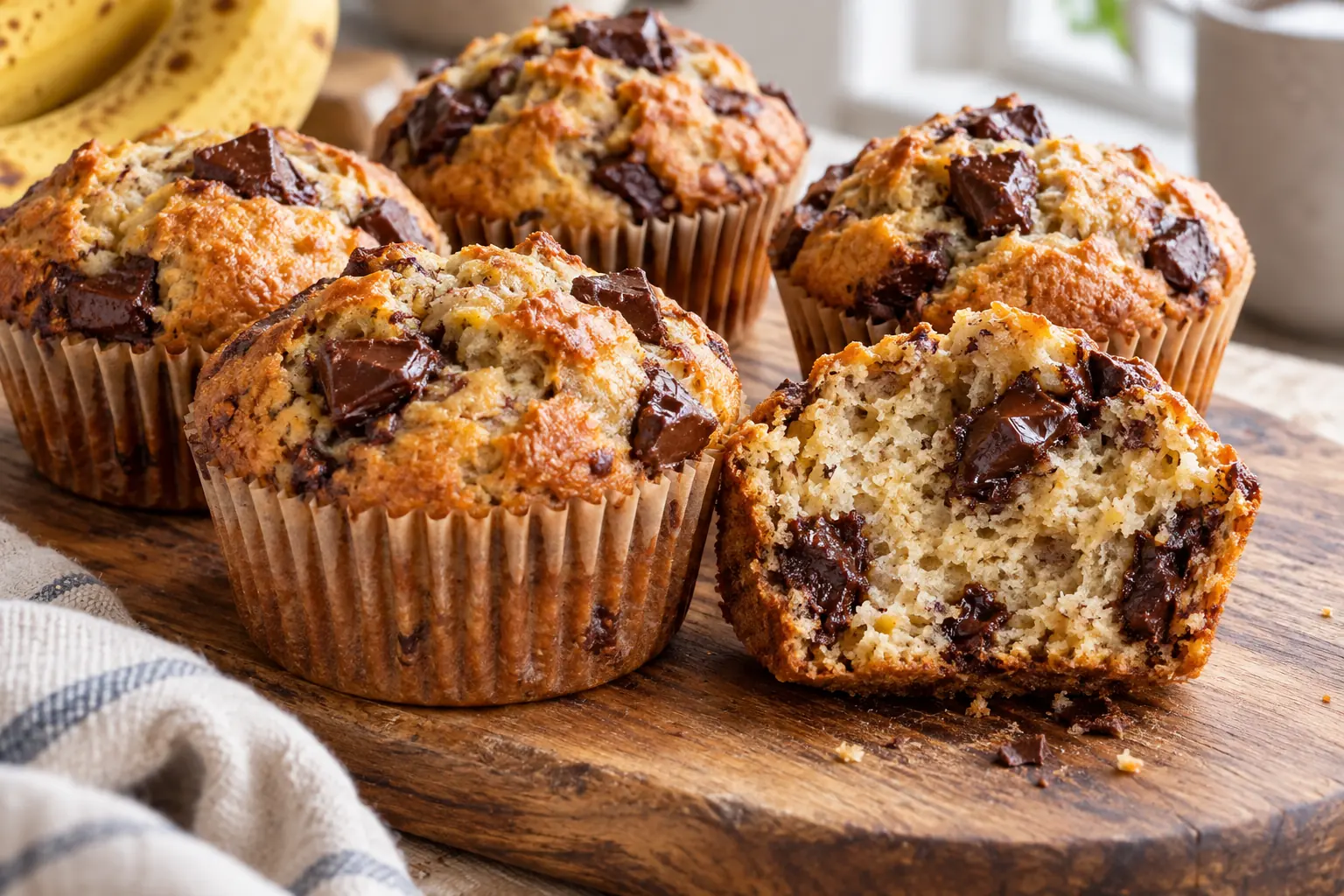 Muffins banane-chocolat