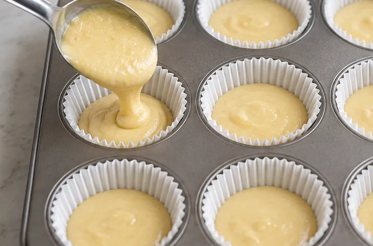 Répartir dans les caissettes : Douze portions régulières.