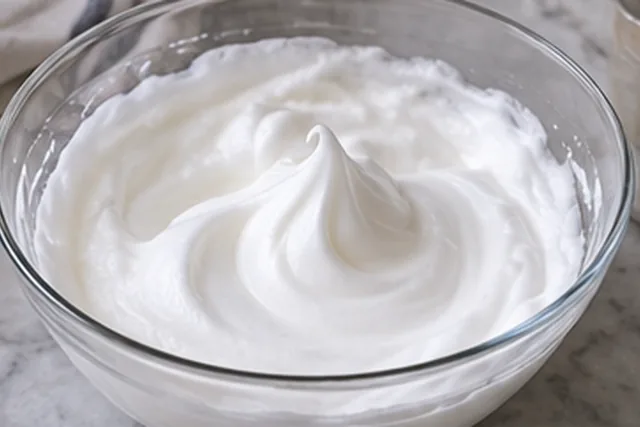 Monter les blancs : Blancs brillants en pointe souple.