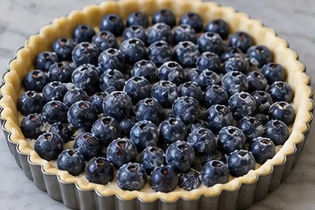 Protéger le fond et garnir : Couche de fruits régulière.