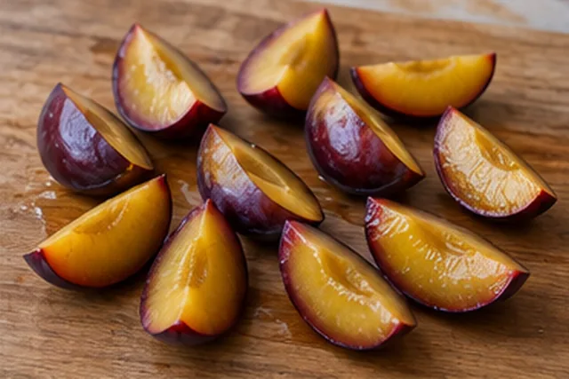 Préparer les fruits : Fruits préparés et sans parties dures.