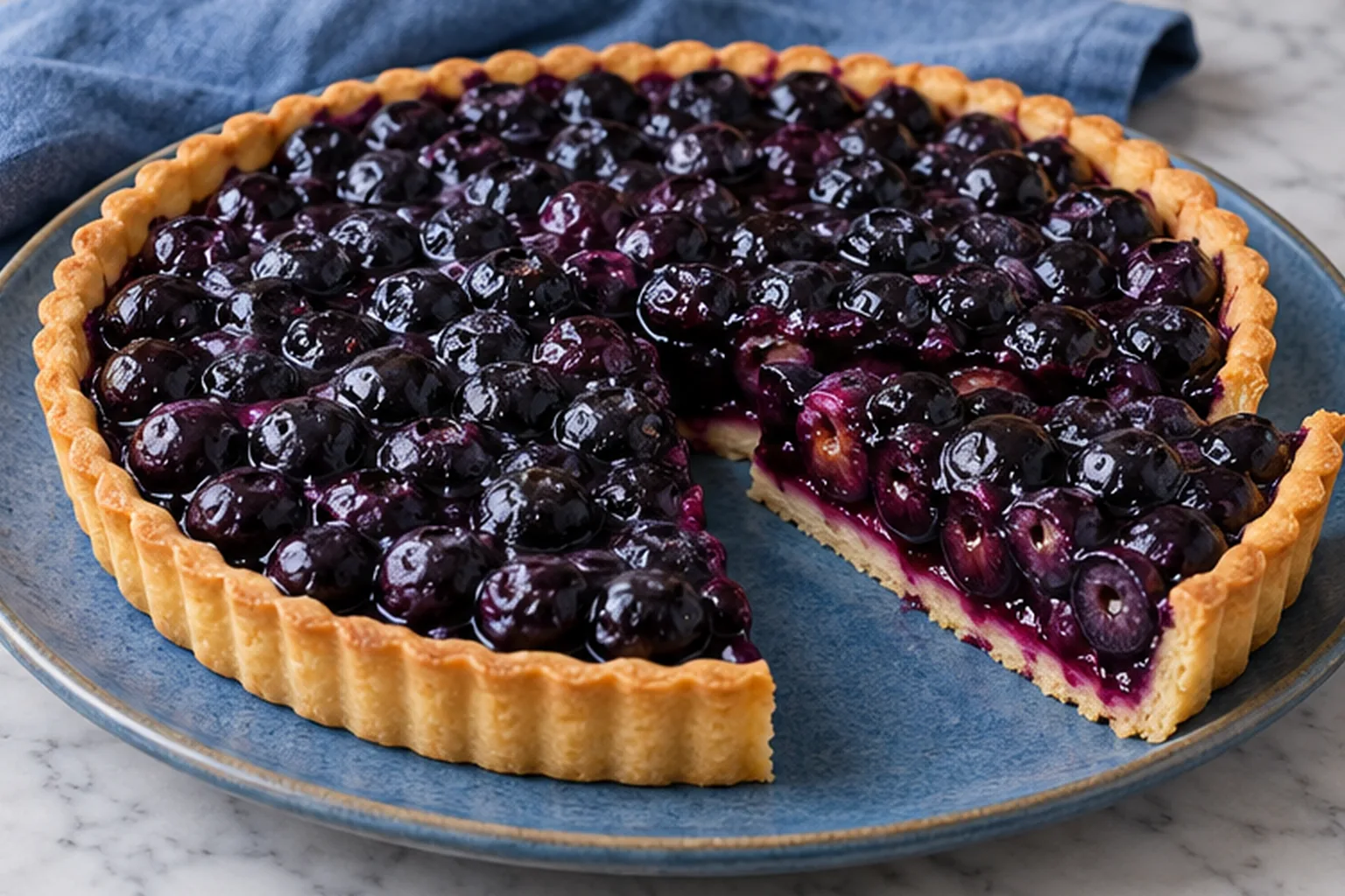 Tarte aux myrtilles