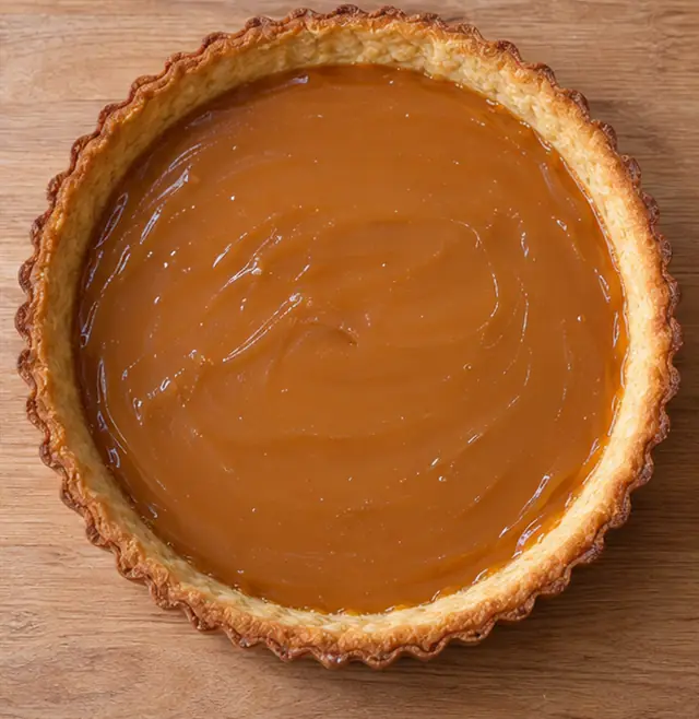 Former la couche de caramel : Caramel raffermi, couche uniforme.