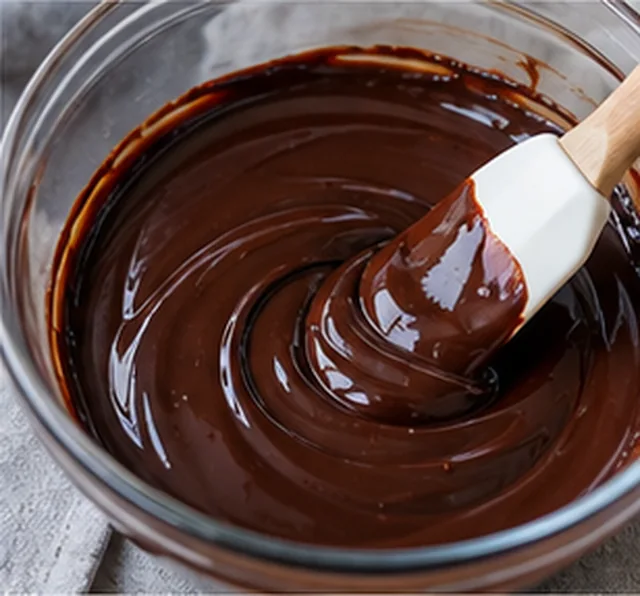 Faire fondre progressivement : Ganache lisse et brillante.
