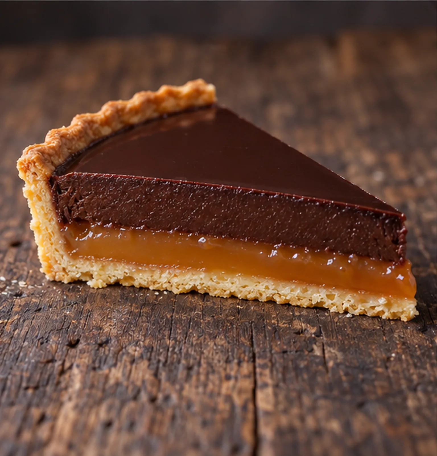 Tarte au caramel et chocolat