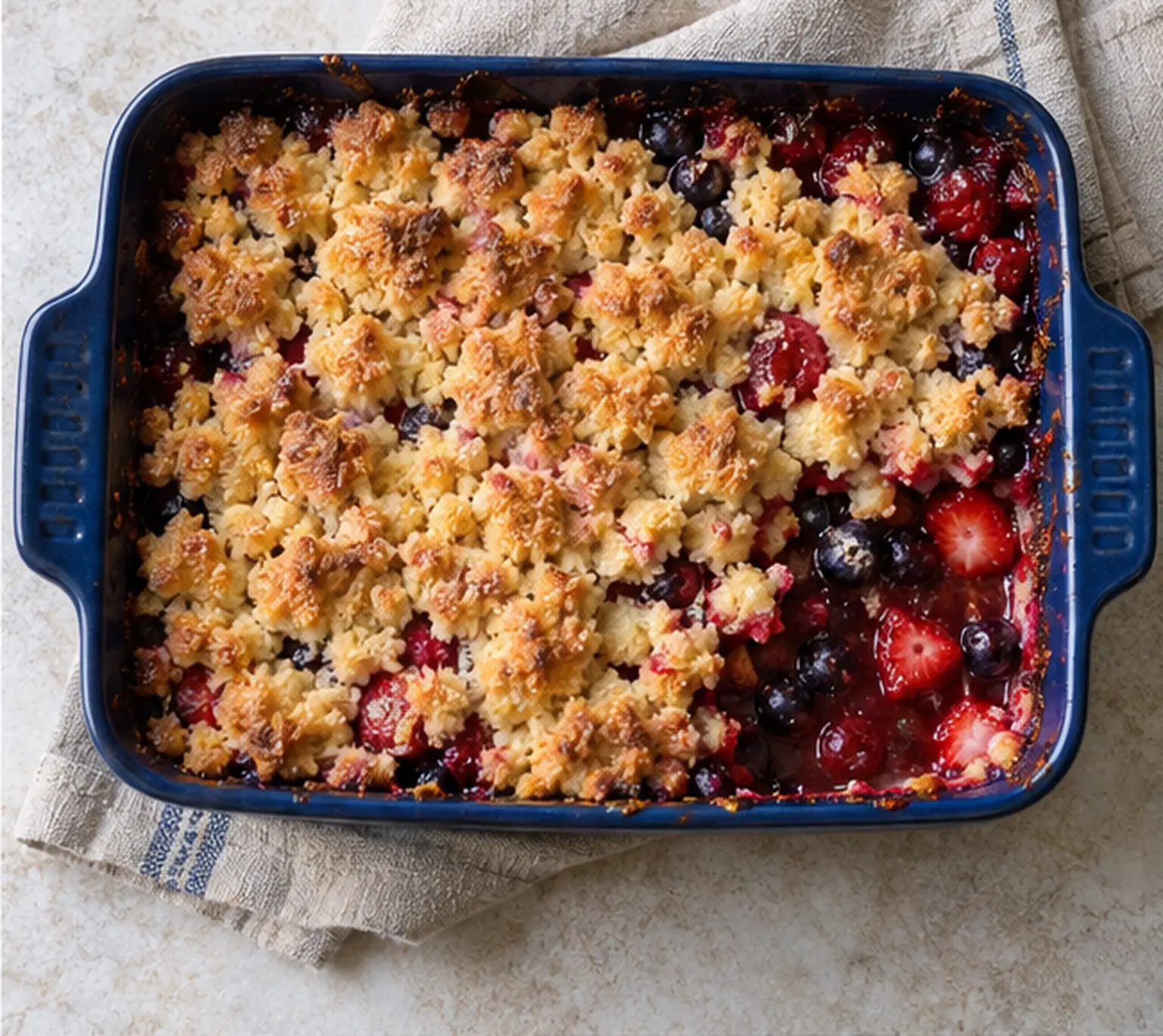 Crumble fruits rouges
