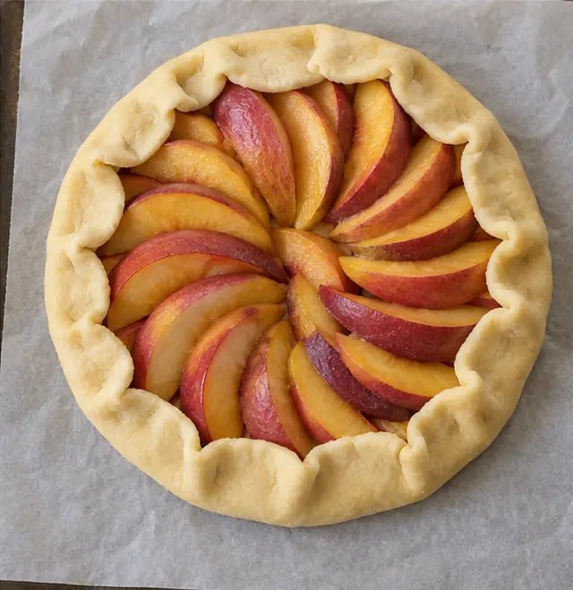 Replier sans enfermer les fruits : Bord replié, centre ouvert.
