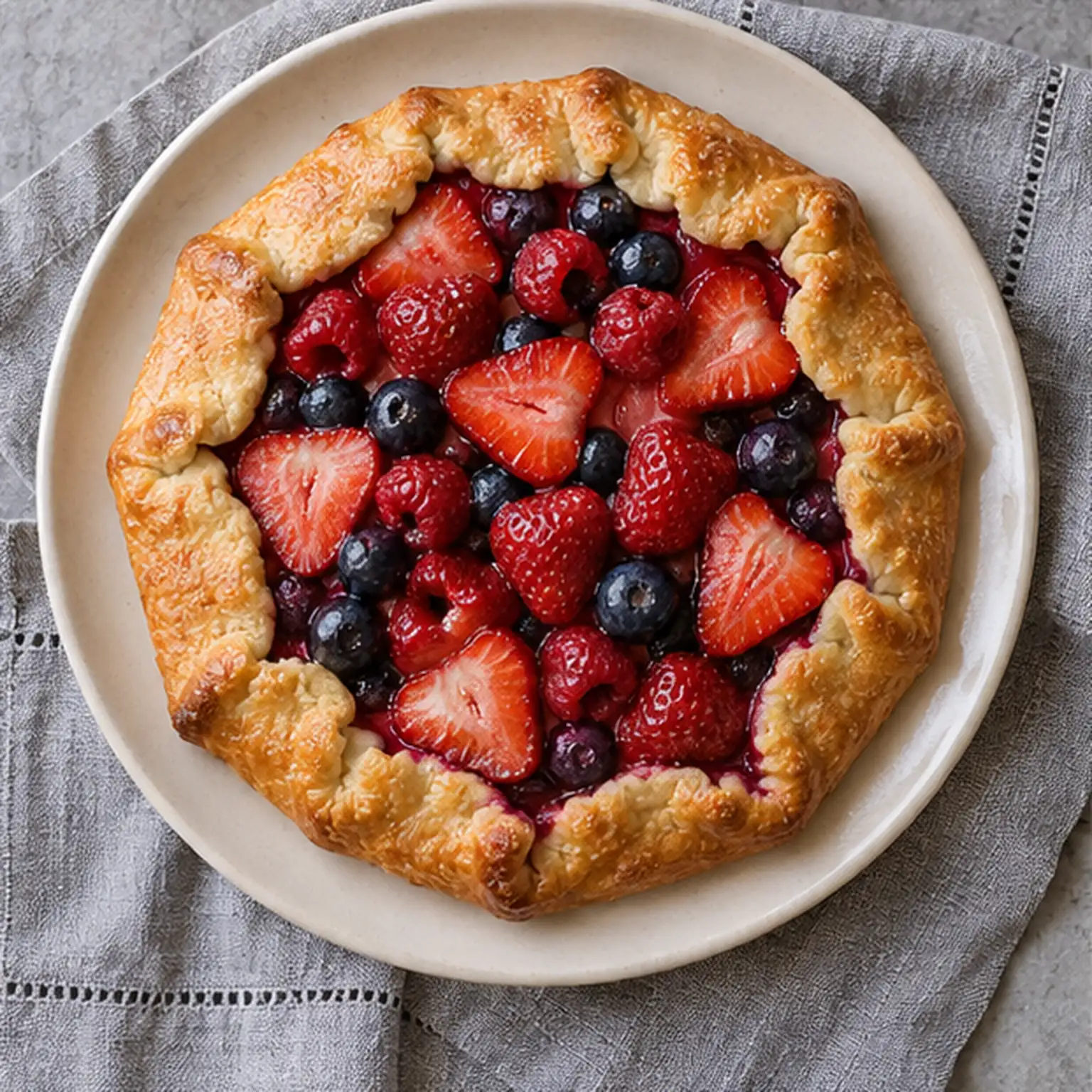 Tarte rustique aux fruits rouges