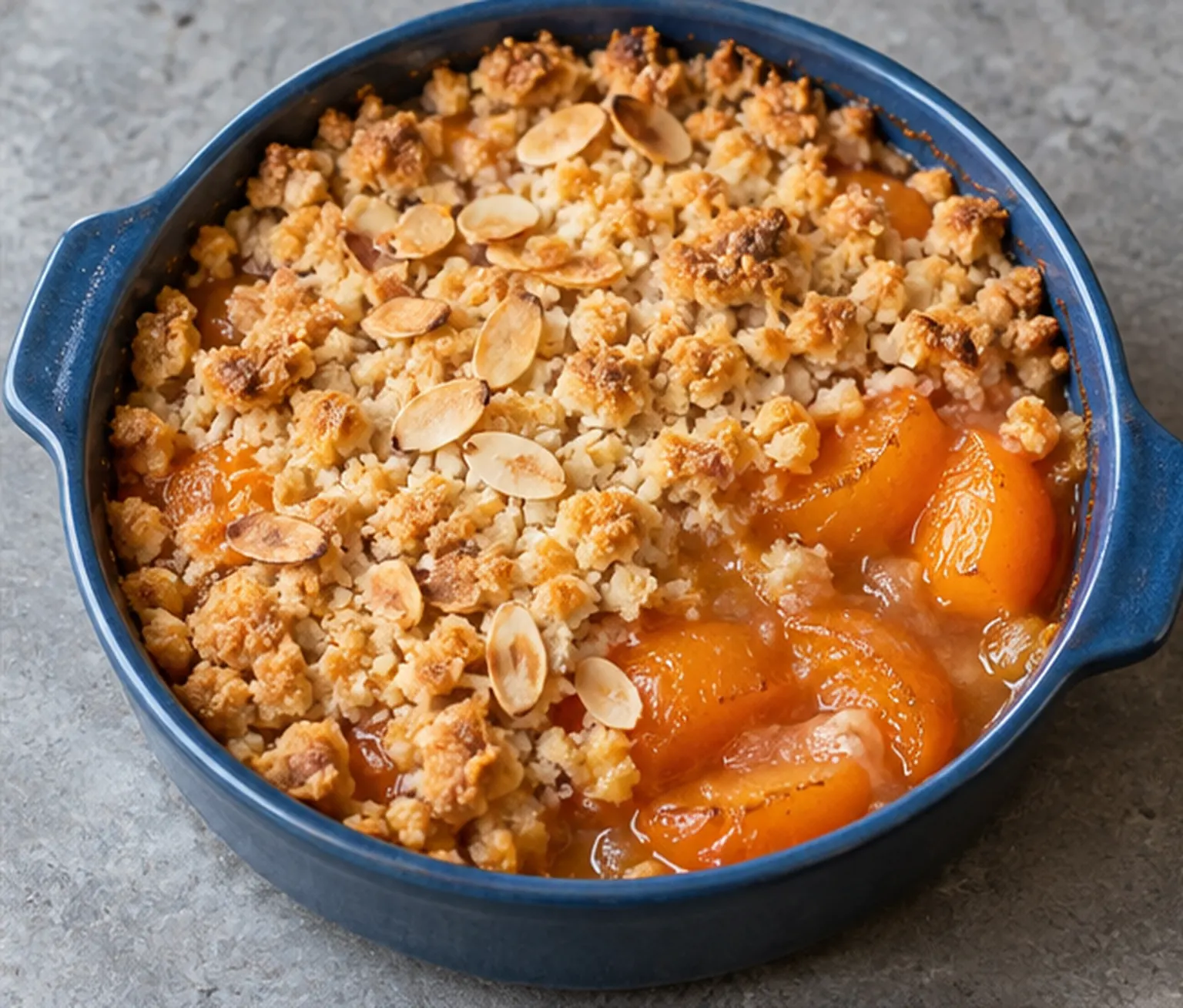 Crumble abricots-amandes
