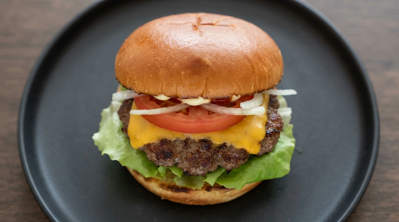 Hamburger américain au bœuf