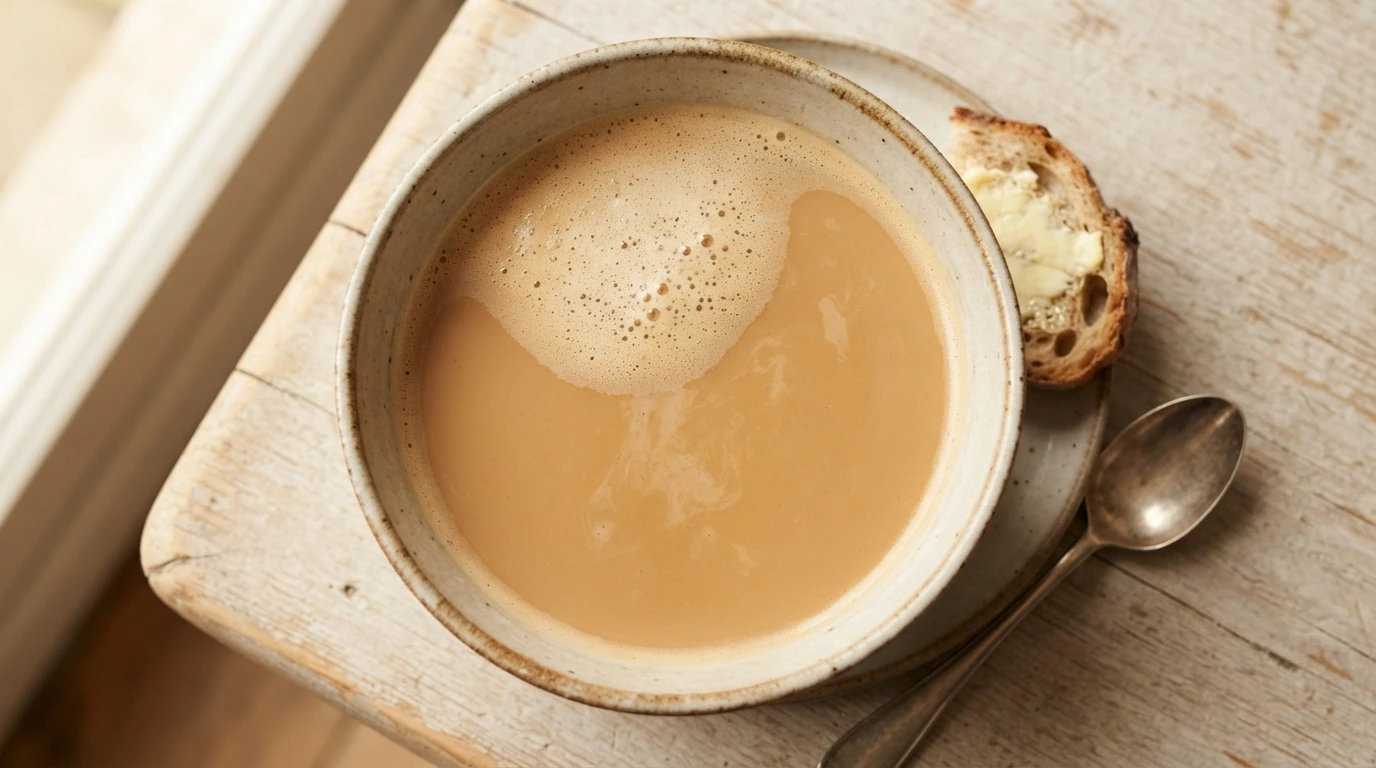 Café au lait matinal