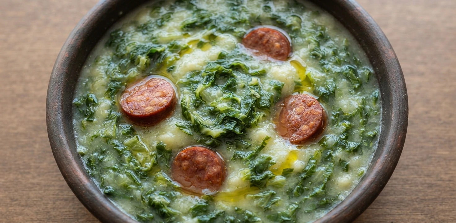 Soupe portugaise au chou et chorizo