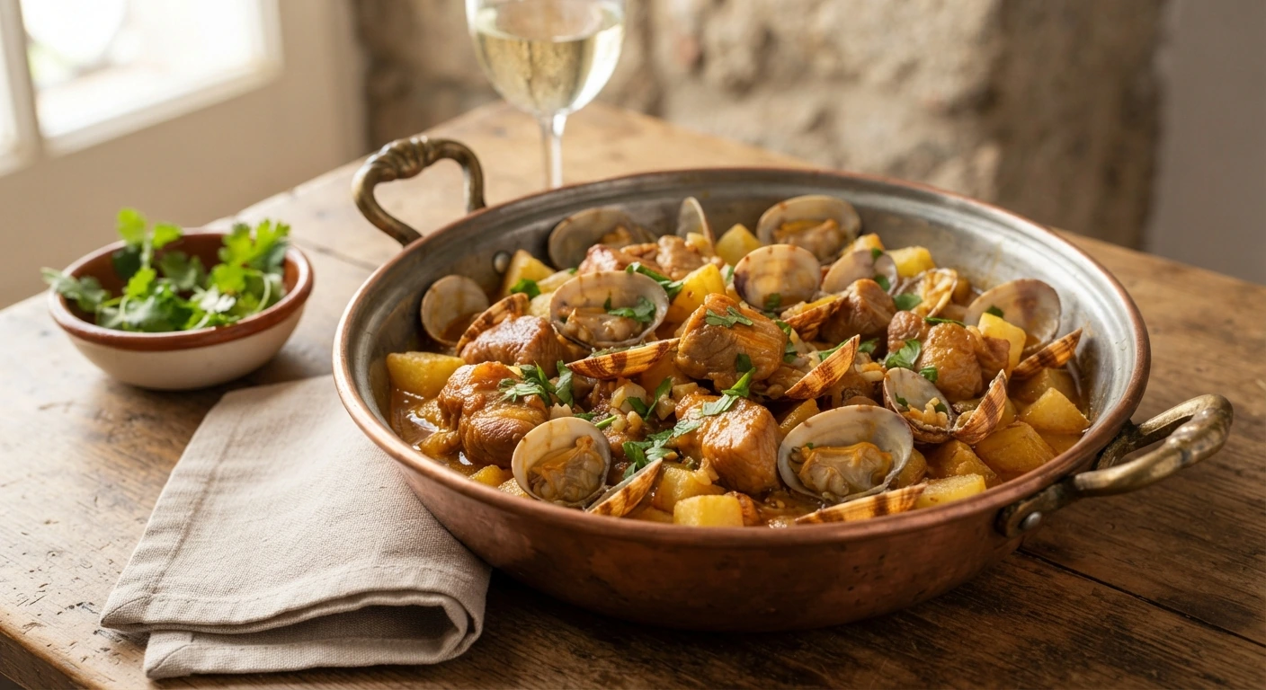 Porc portugais aux palourdes à l’Alentejane