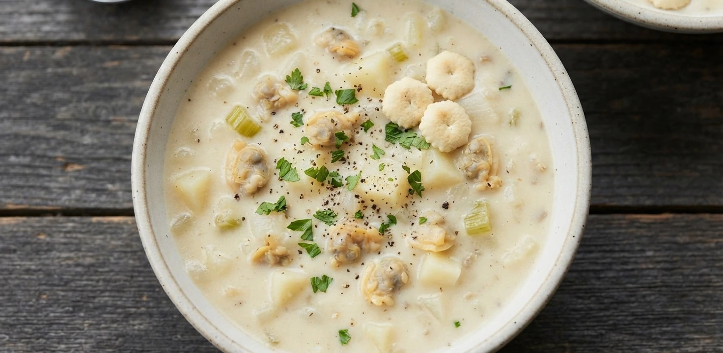 Soupe crémeuse de palourdes