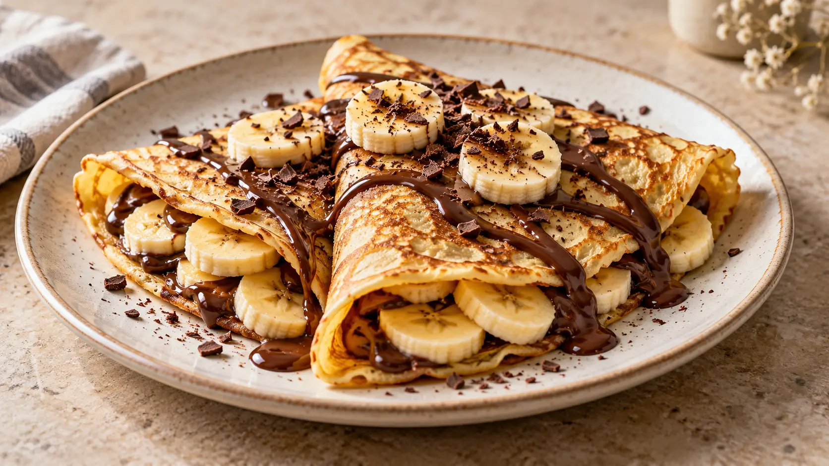 Crêpes banane-chocolat