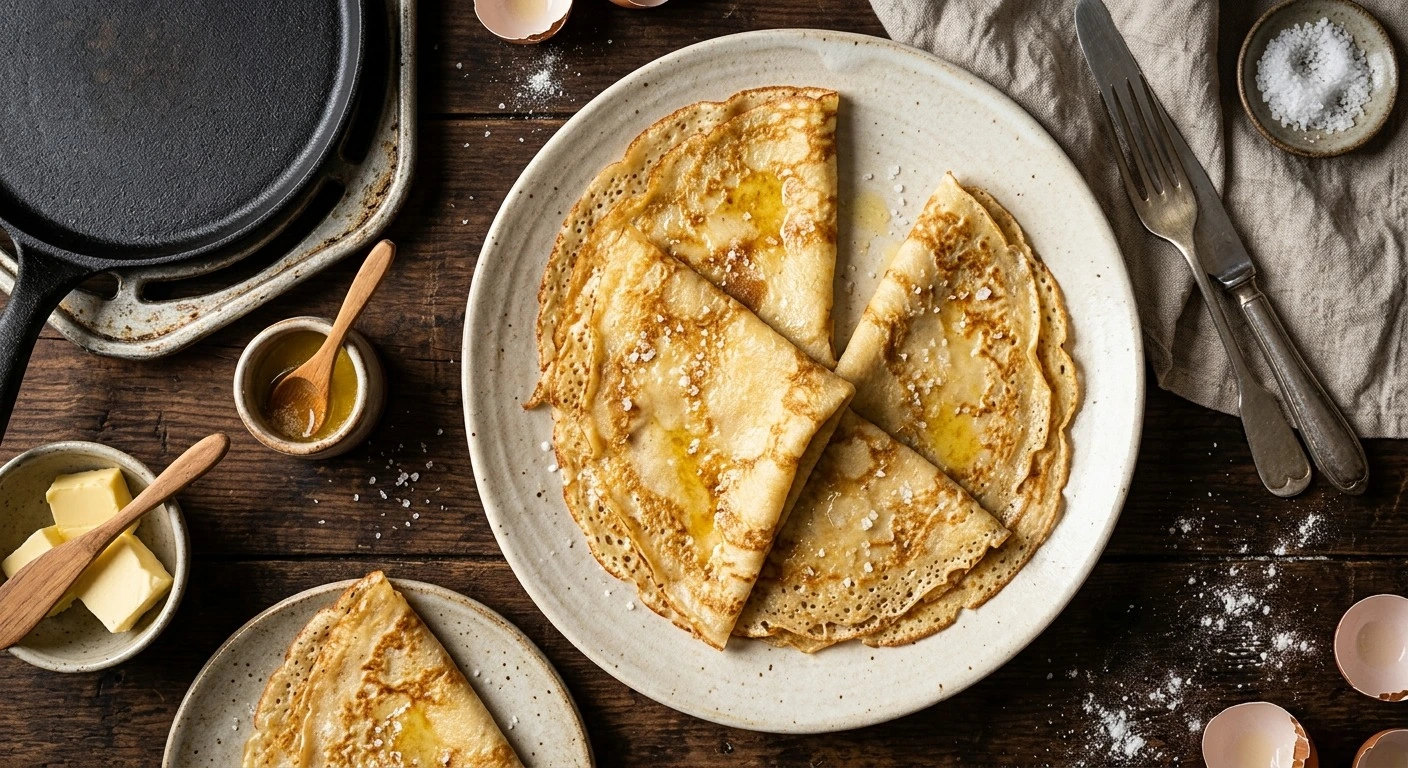 Crêpes bretonnes au beurre demi-sel