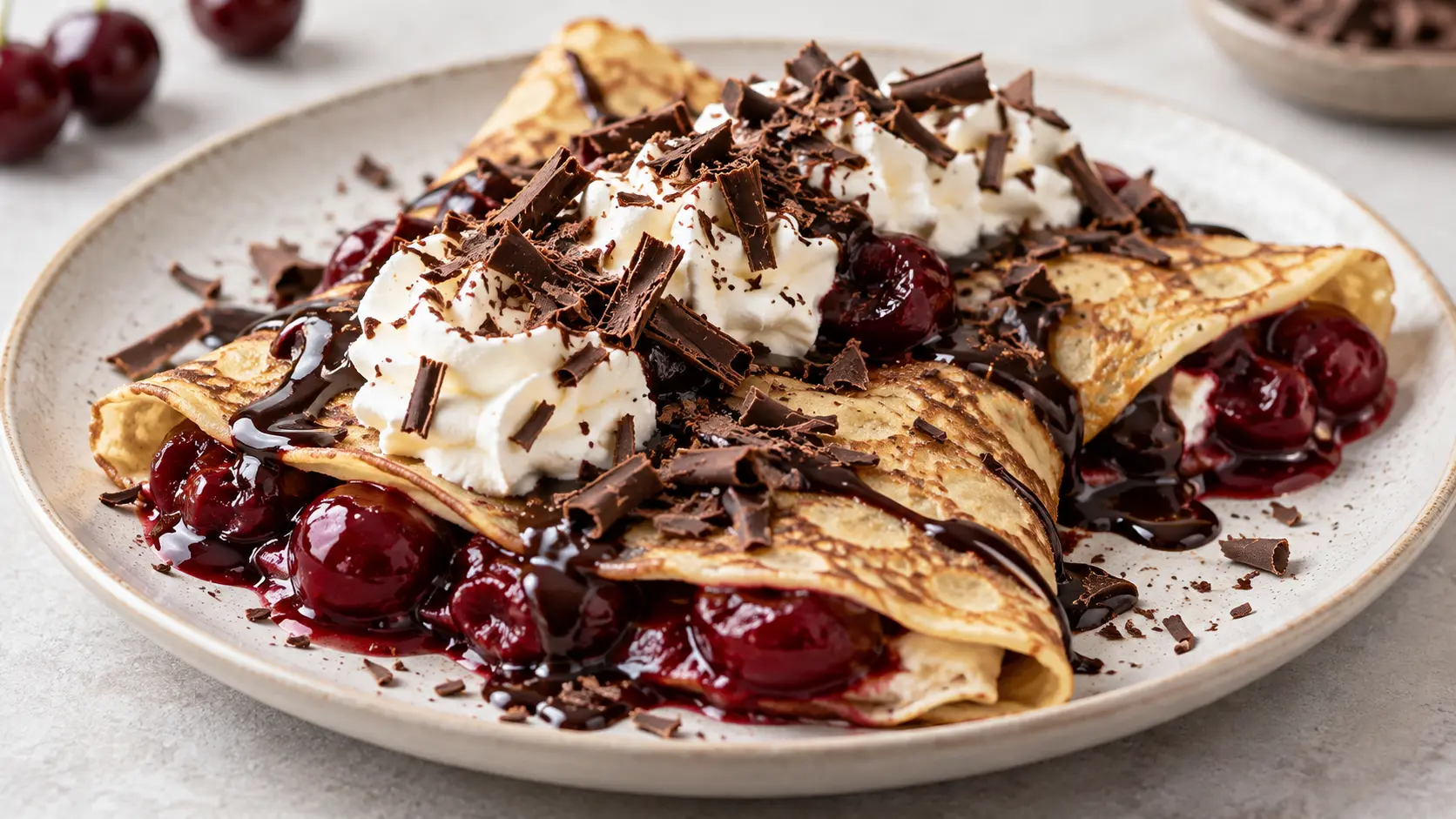 Crêpes façon forêt-noire