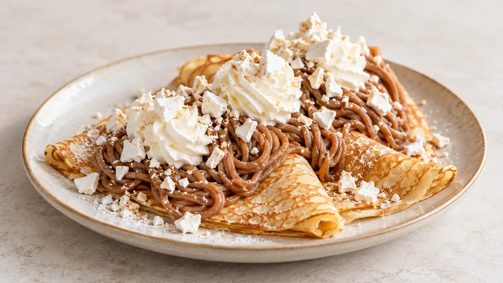 Crêpes façon Mont-Blanc