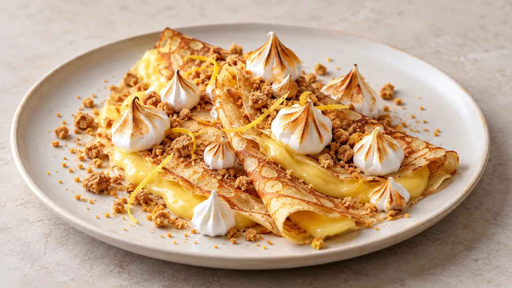 Crêpes façon tarte au citron meringuée