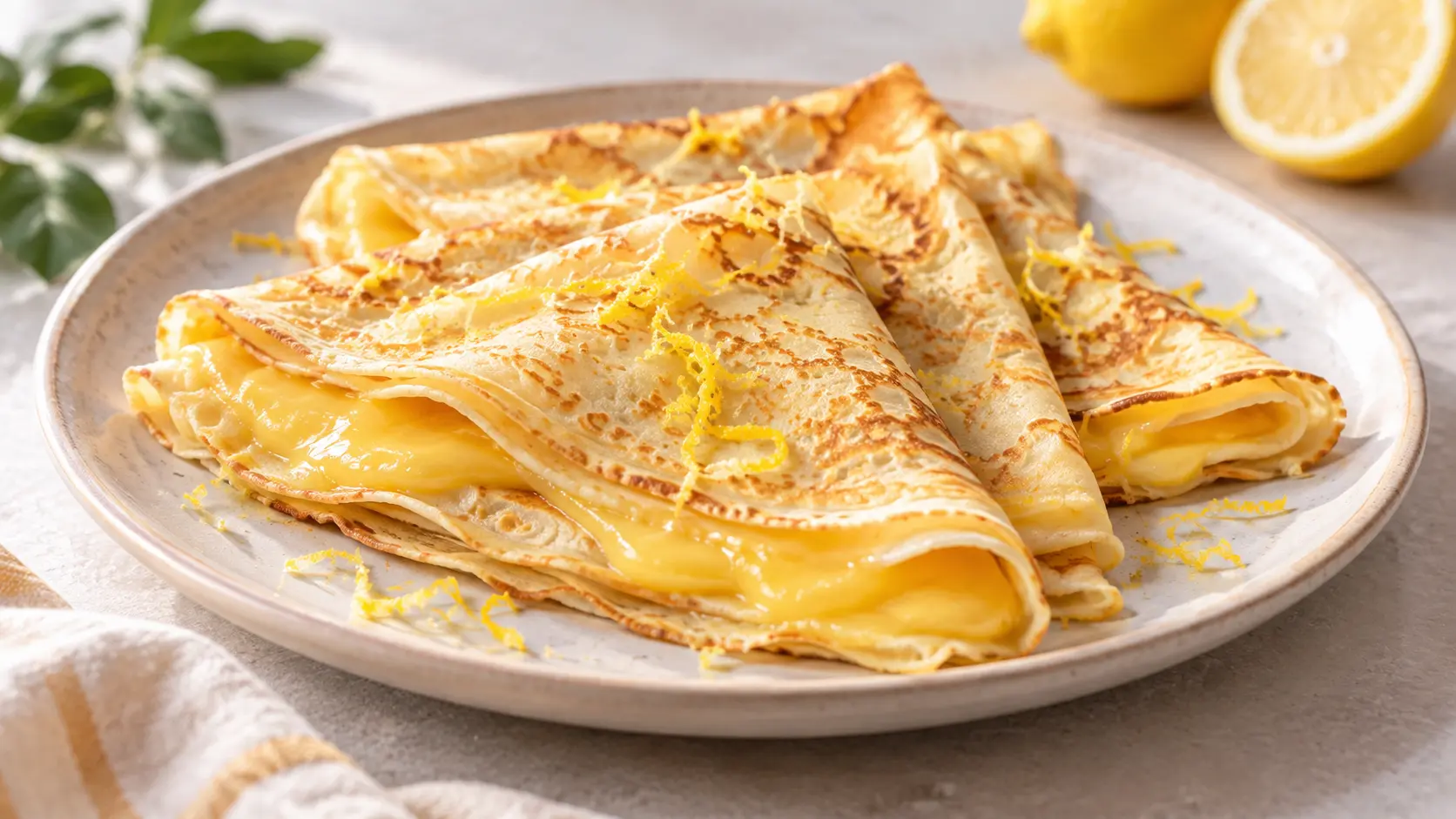Crêpes au lemon curd