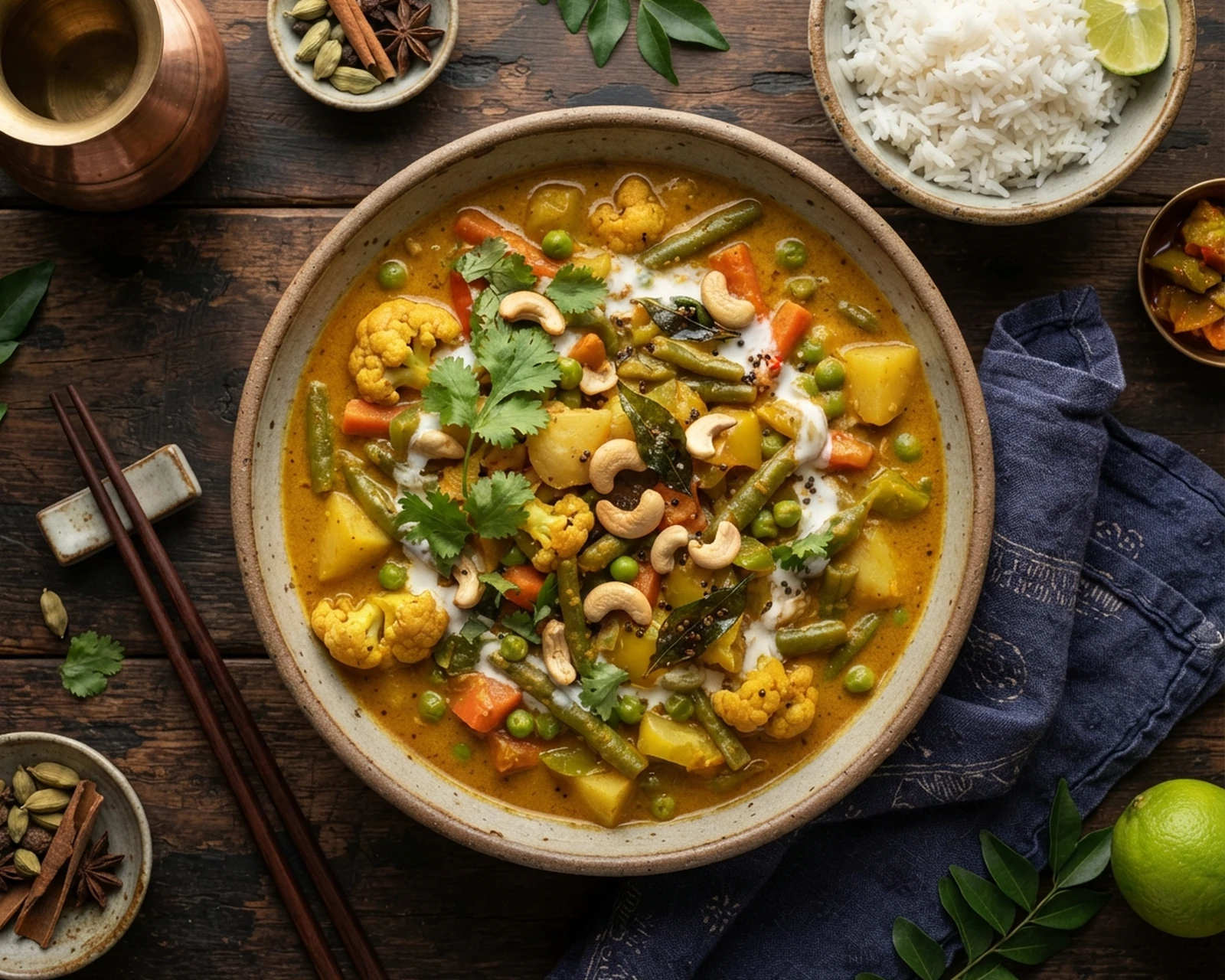 Curry indien de légumes