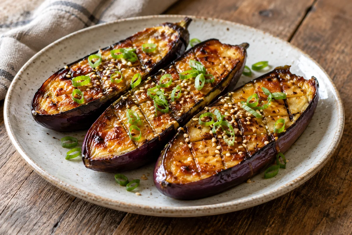 Aubergines grillées au miso