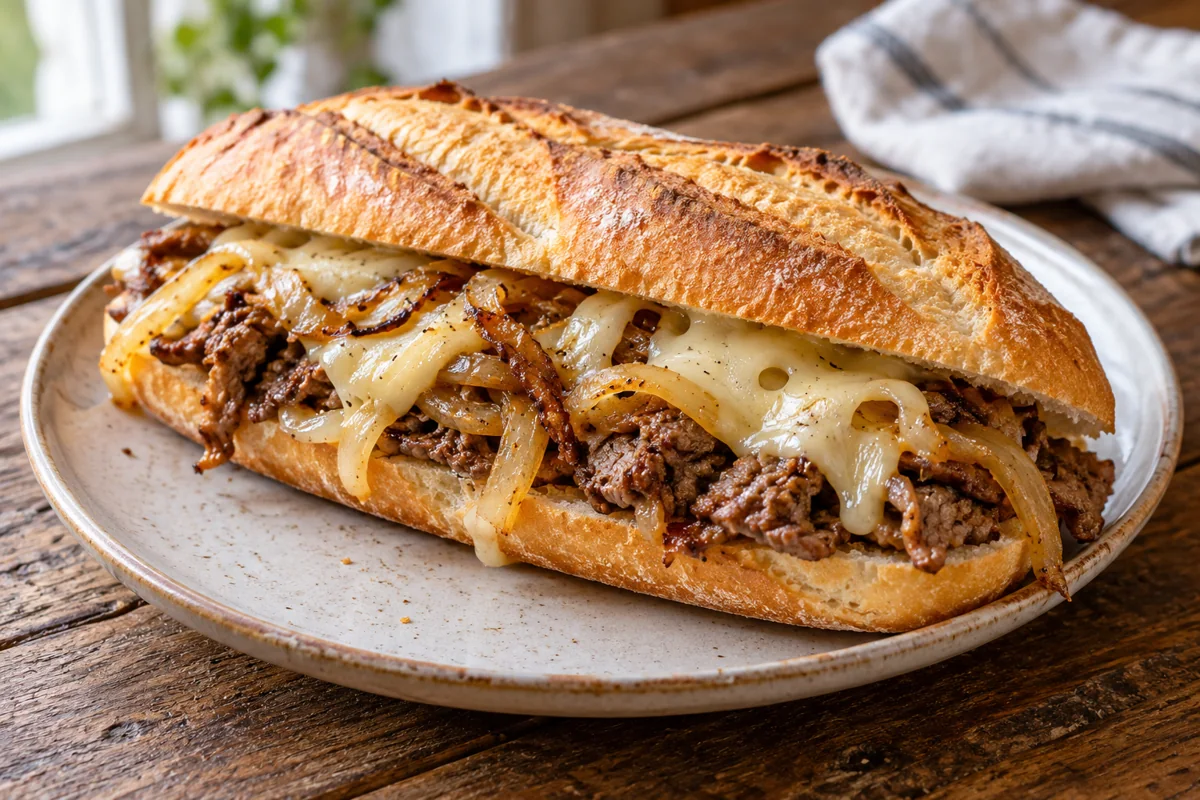 Sandwich au bœuf épicé et emmental