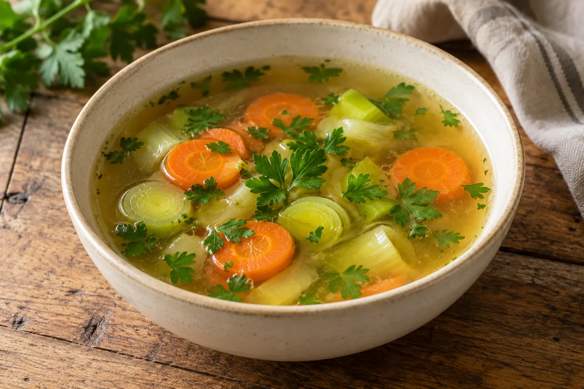 Bouillon de légumes rôtis