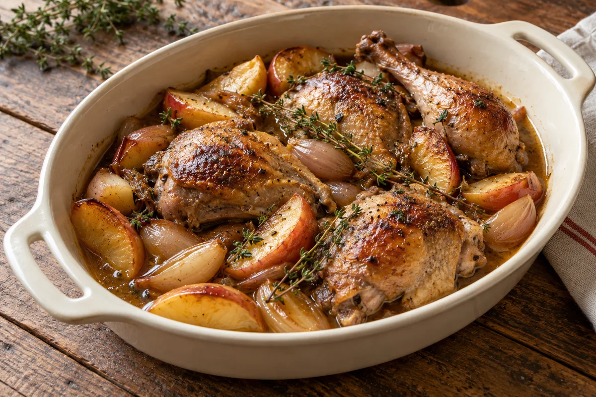 Pintade aux pommes et au cidre