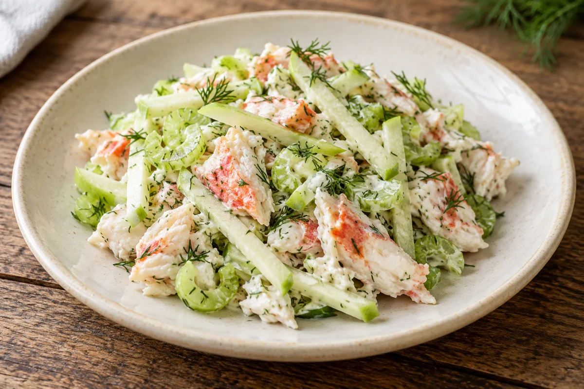 Salade de crabe à la pomme et au céleri