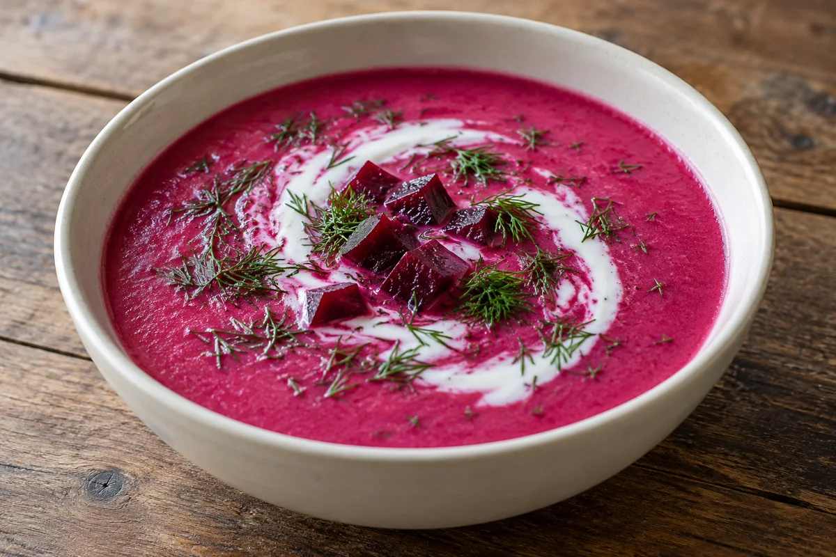 Soupe froide de betterave au yaourt