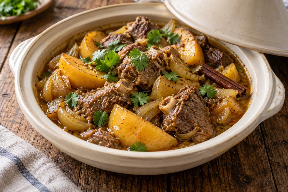 Tajine d’agneau aux coings